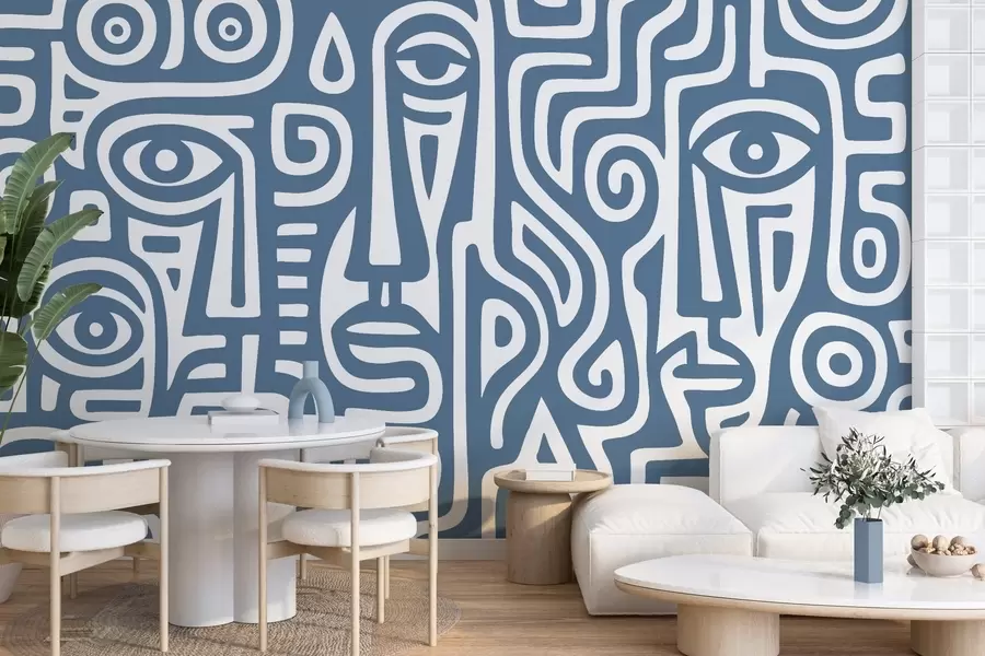 Шпалери Стилізовані деталі обличчя w04186v1