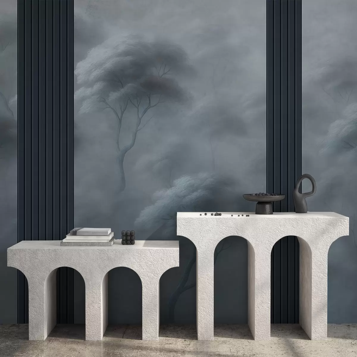 Шпалери Ліс зустрічається з панно w04187v2