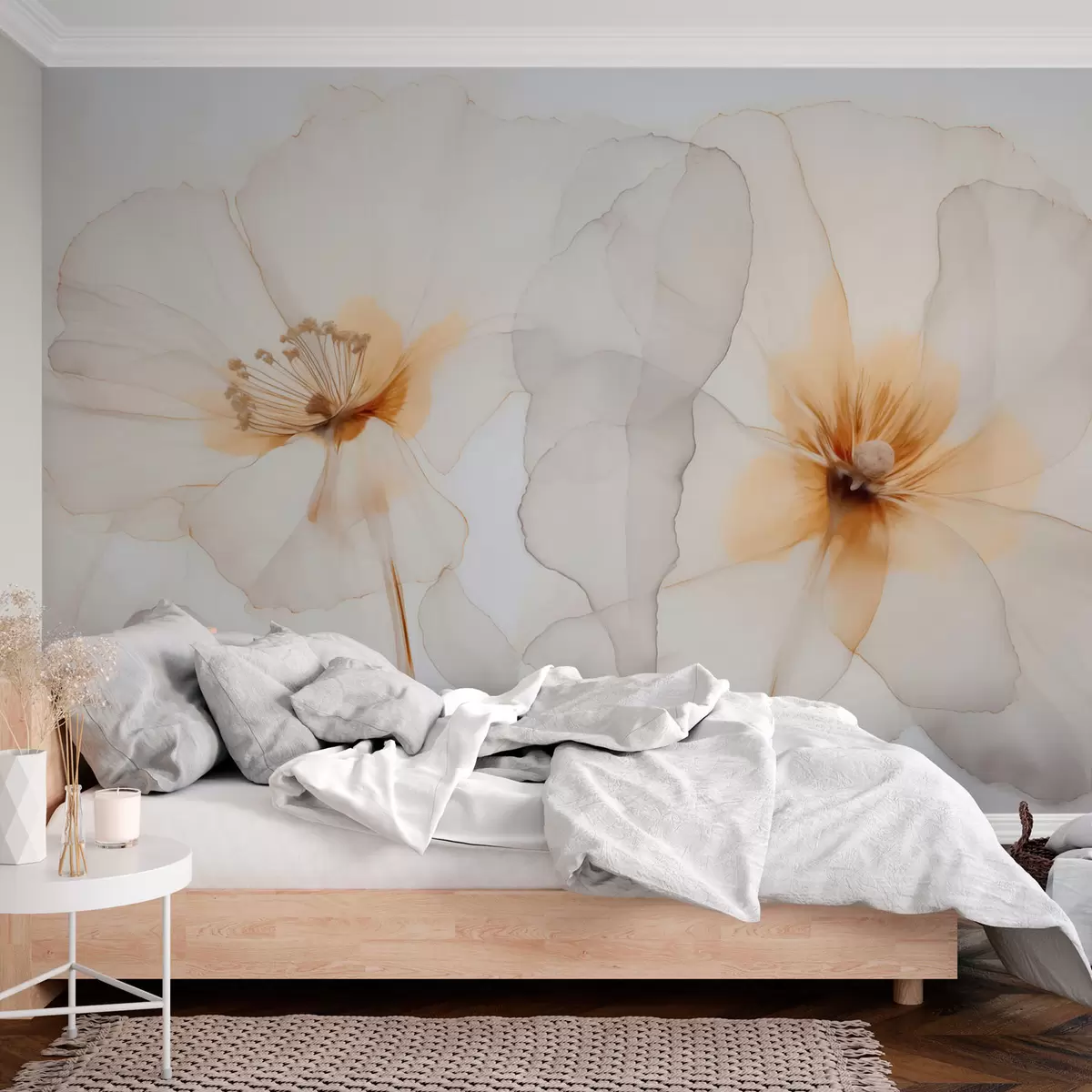 Шпалери Квіти імітують акварель w04235