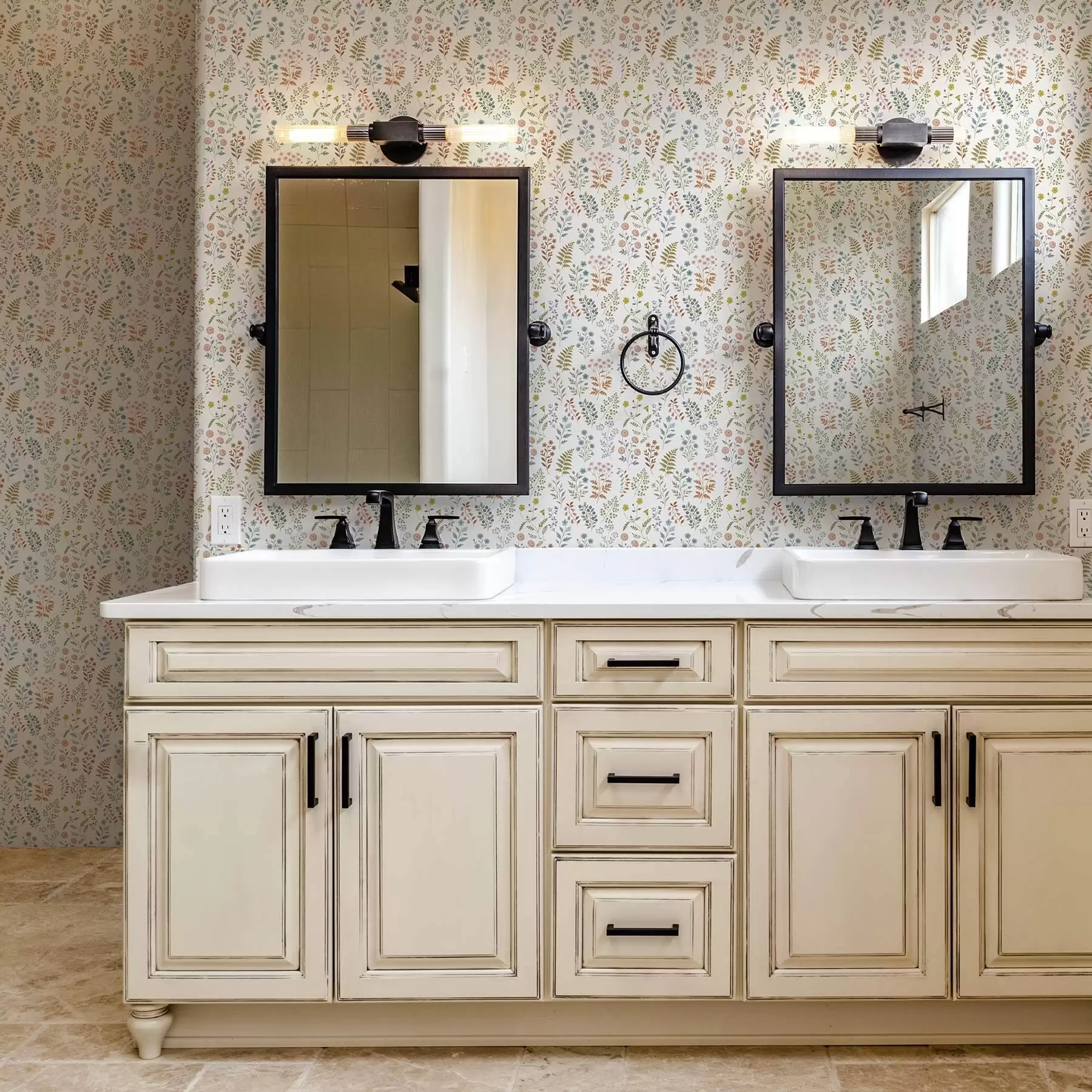 Шпалери Кольорові рослини на білому картатому тлі a00413