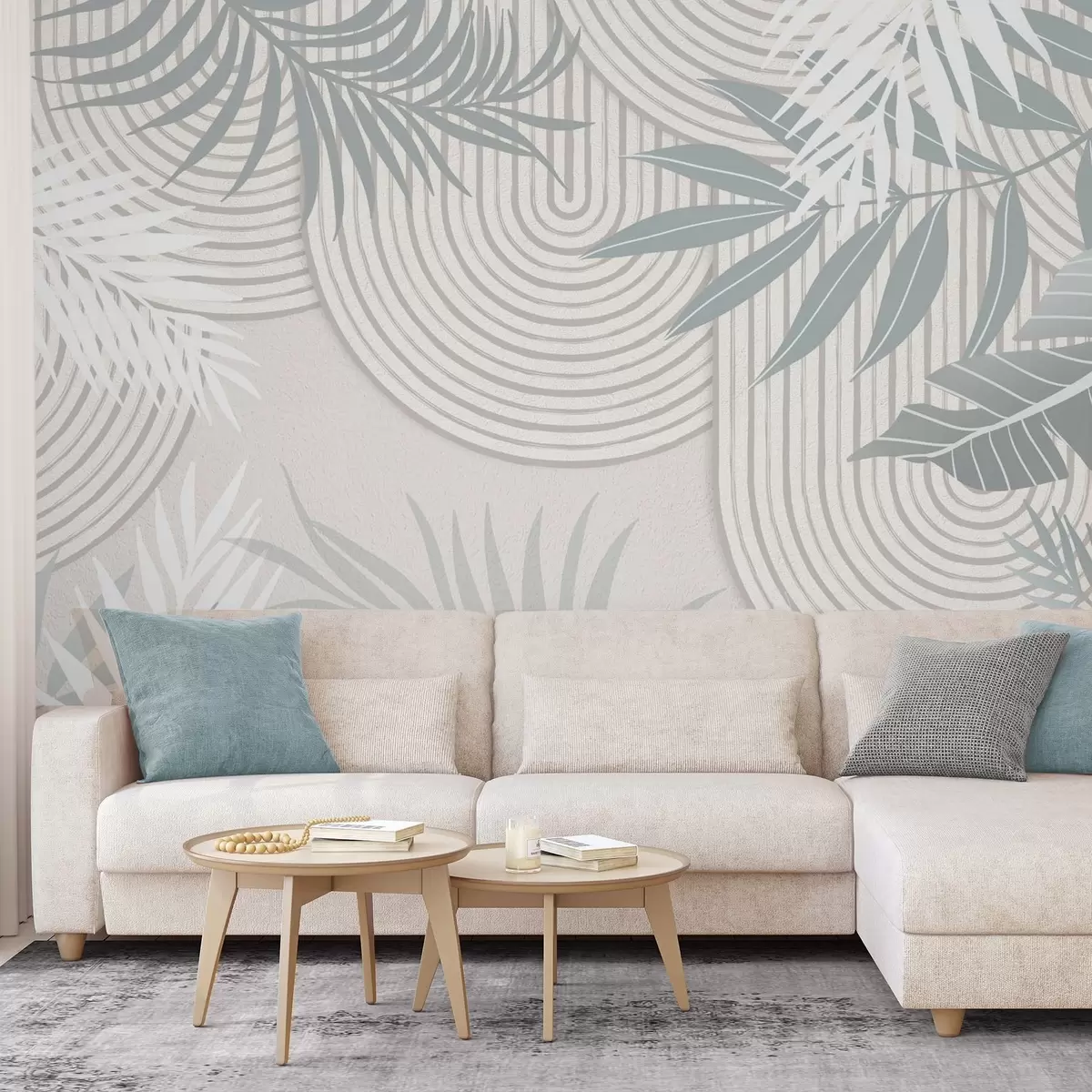 Шпалери Абстракція з гілками рослин w04295