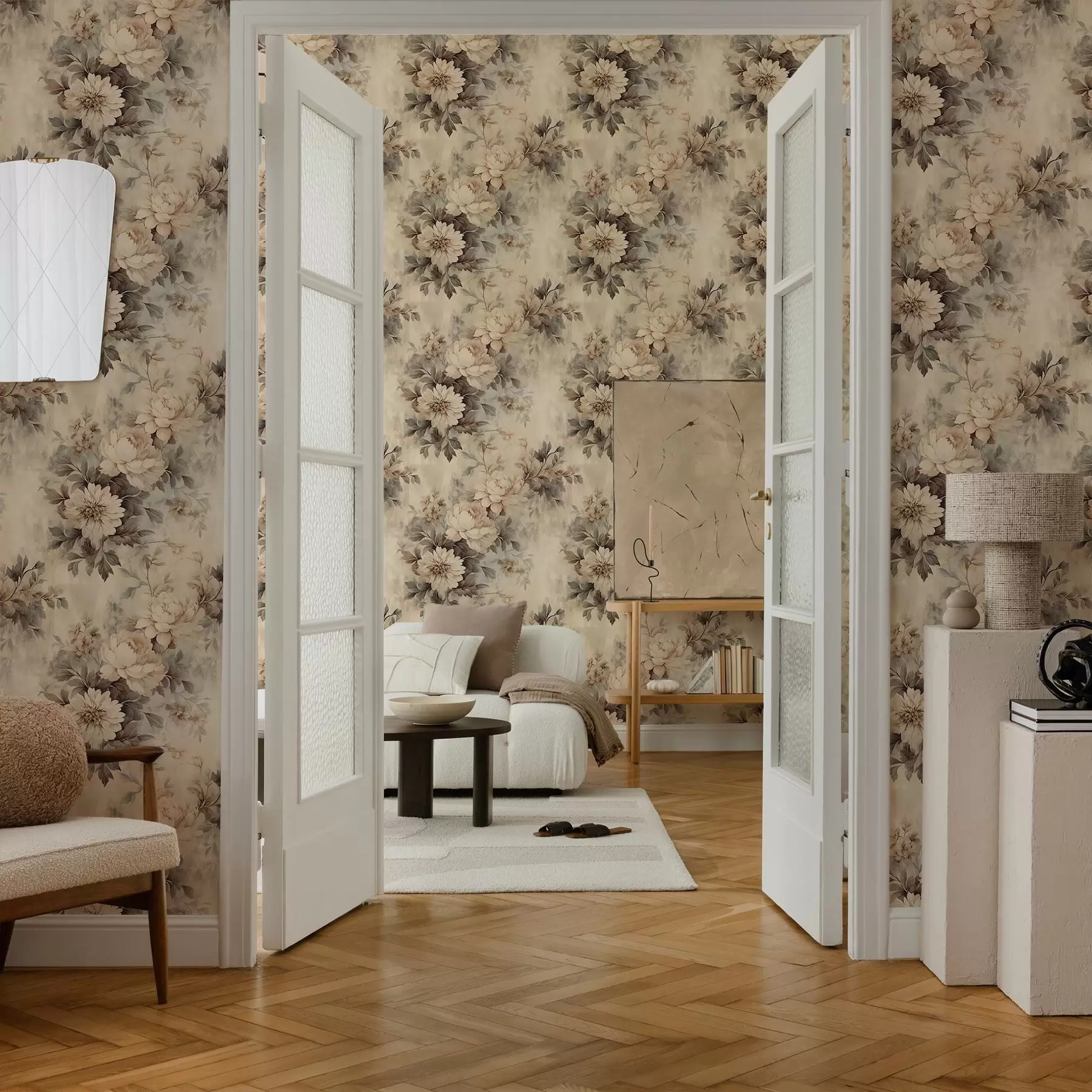 Шпалери Вінтажні акварельні квіти