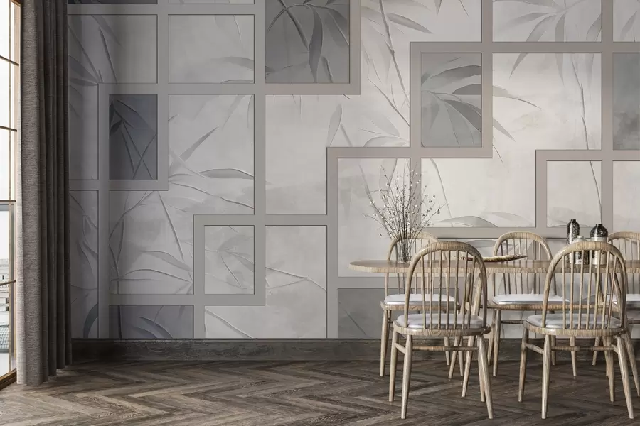 Шпалери Бамбук і геометрія w04319