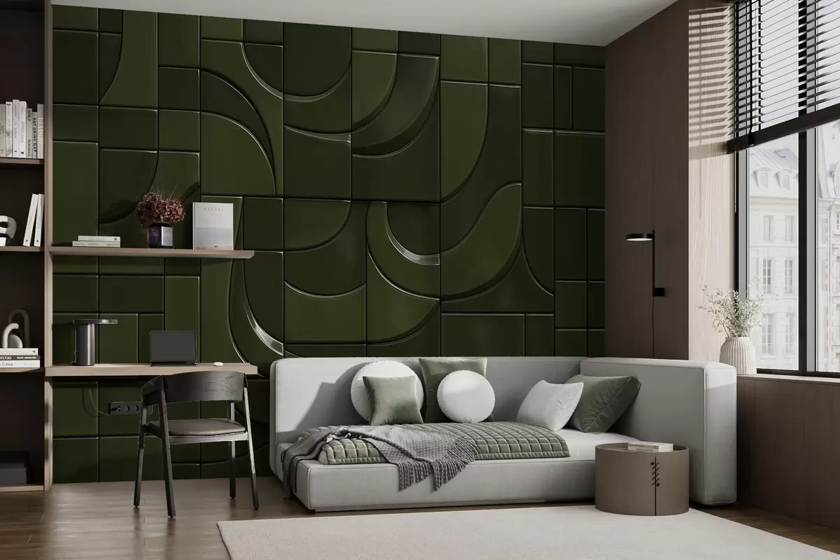 Шпалери Імітація глянцевих панелей w04325