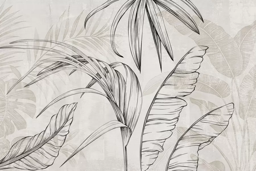 Шпалери Листя на тлі з імітацією розмиття та текстури w04362