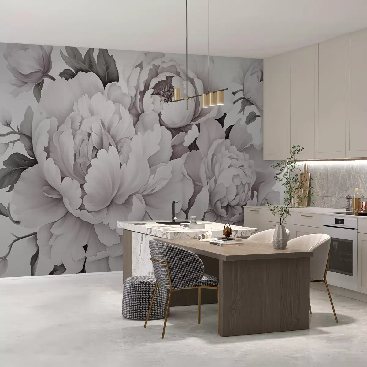 Шпалери Ніжні півонії w04365v2