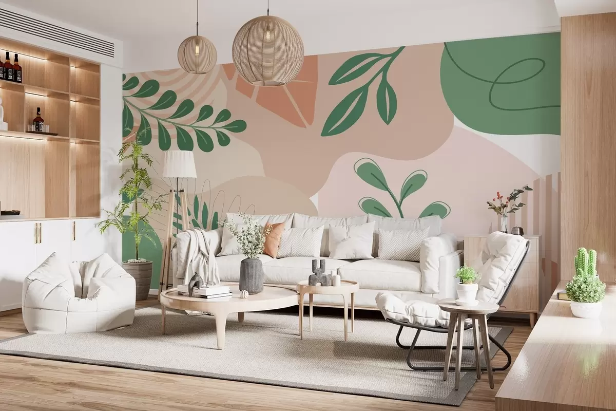 Шпалери Абстракція, листя w04366v1