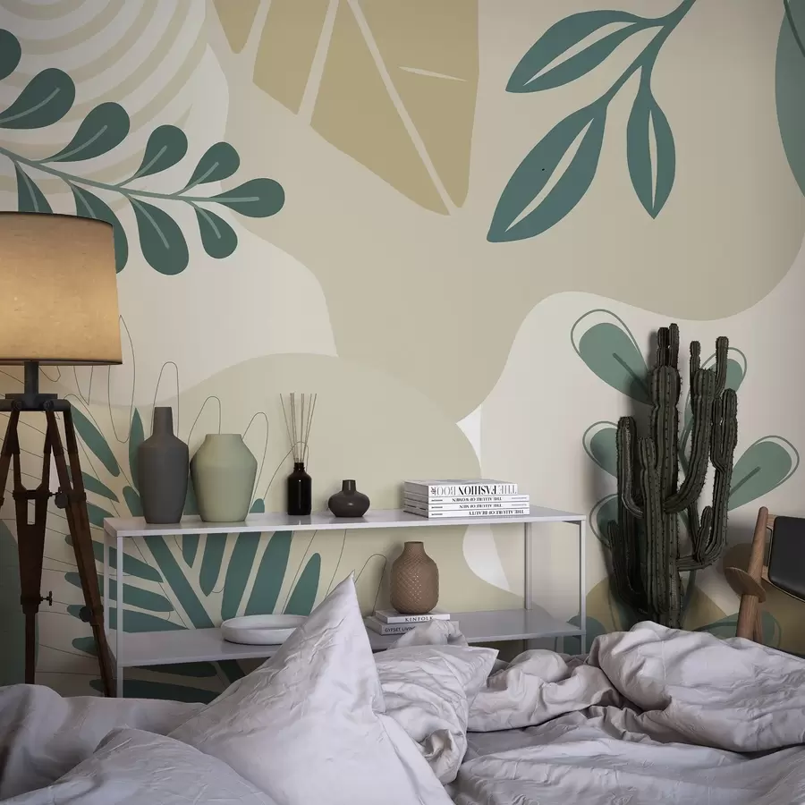 Шпалери Абстракція, листя w04366v2