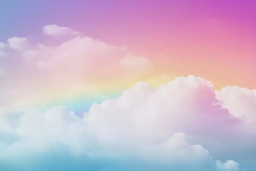 Шпалери Хмари і веселка w04368