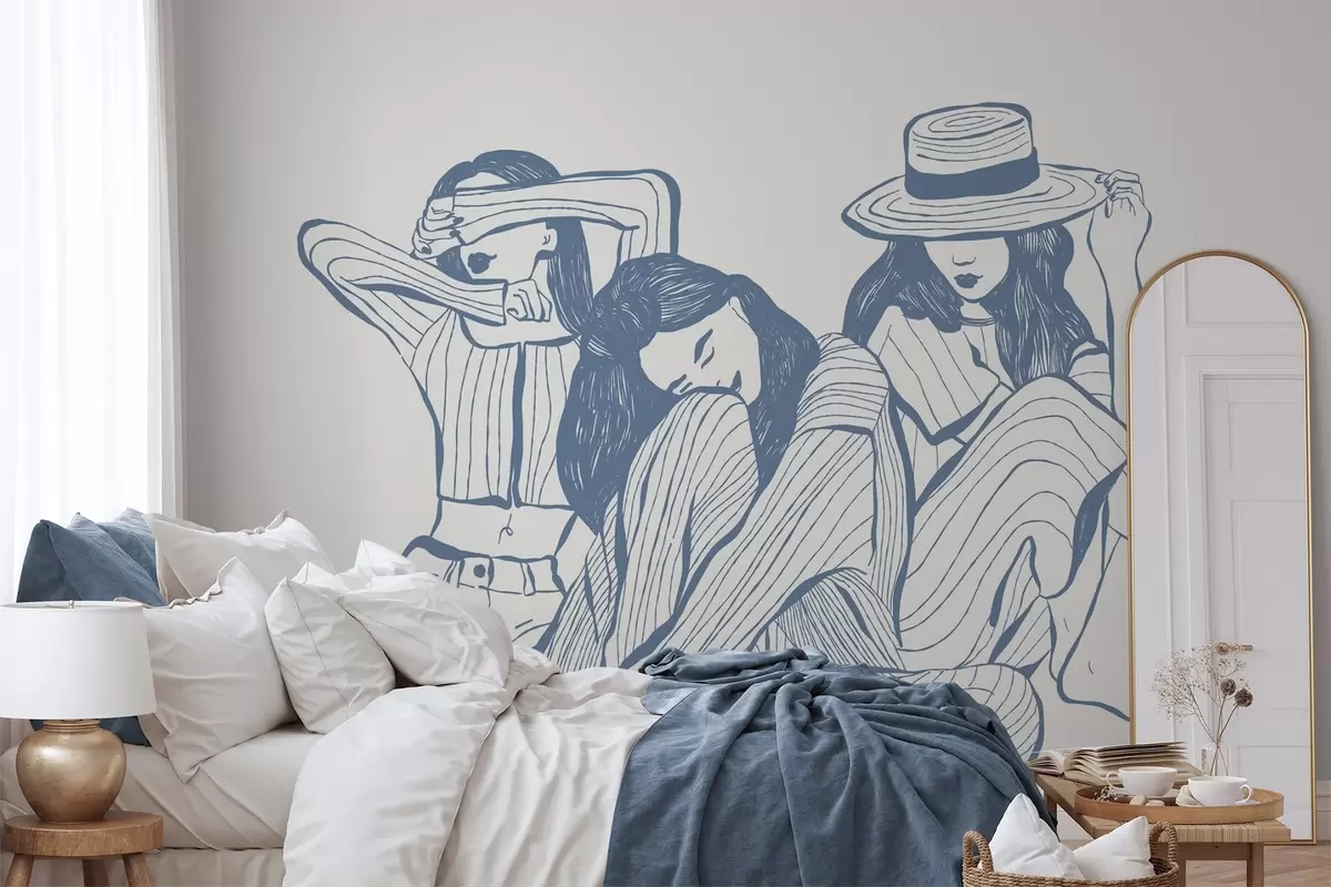 Шпалери Дівчачі відтінки синього w04384v1