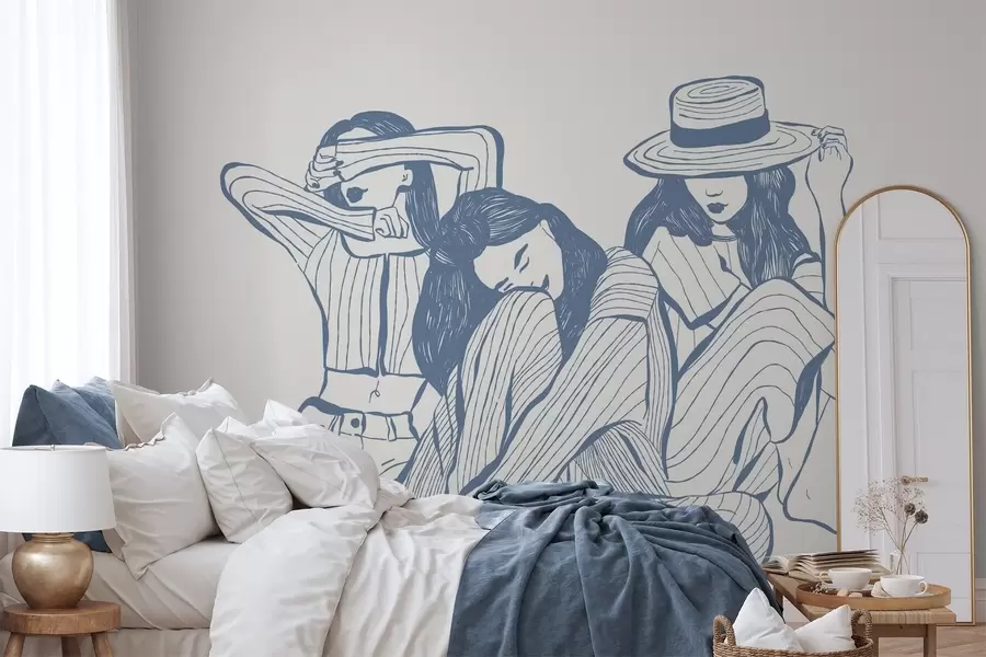 Шпалери Дівчачі відтінки синього w04384v1