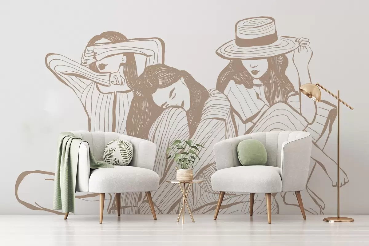 Шпалери Дівчачі відтінки бежевого w04384v2