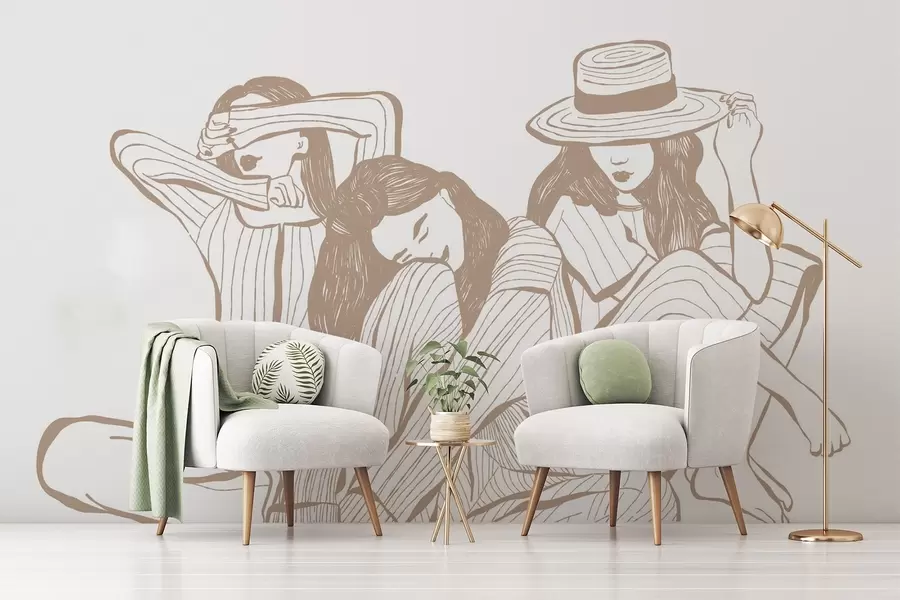 Шпалери Дівчачі відтінки бежевого w04384v2