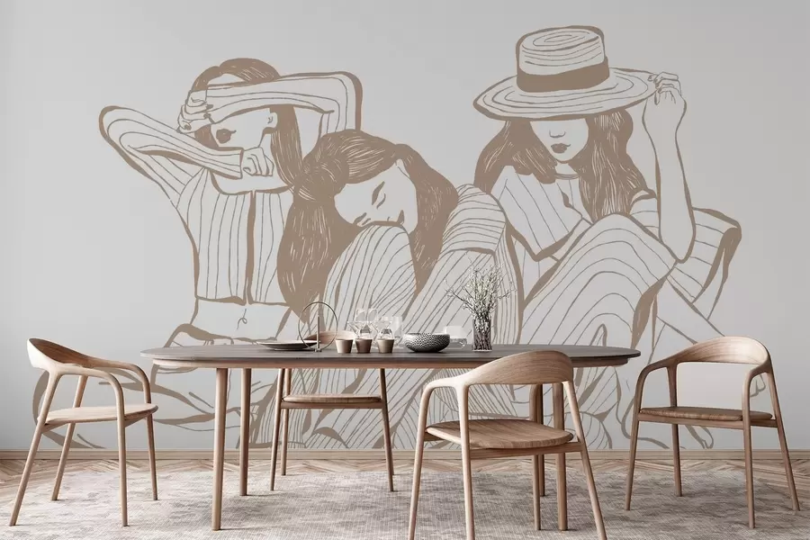 Шпалери Дівчачі відтінки бежевого w04384v2