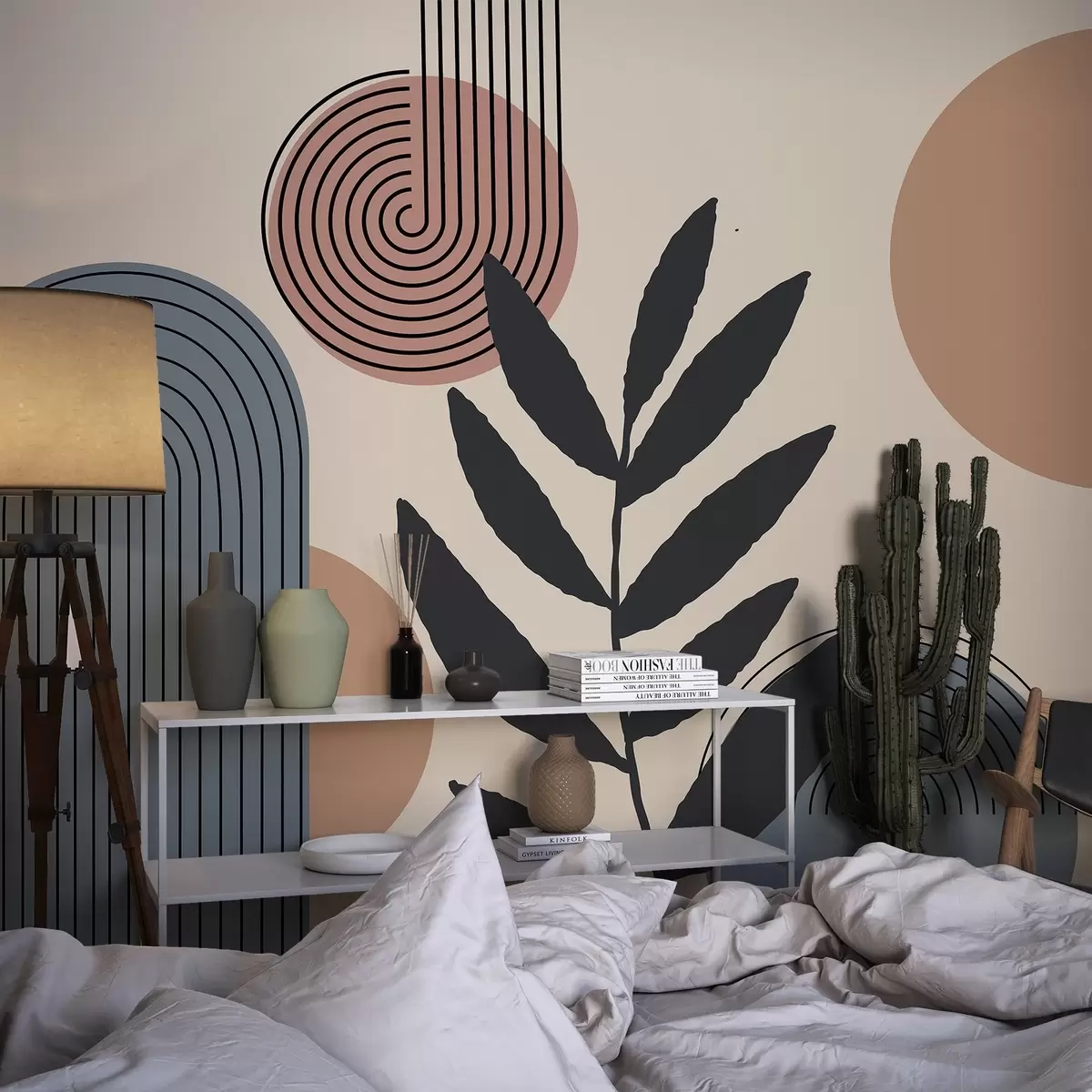 Шпалери Геометричне листя w04385