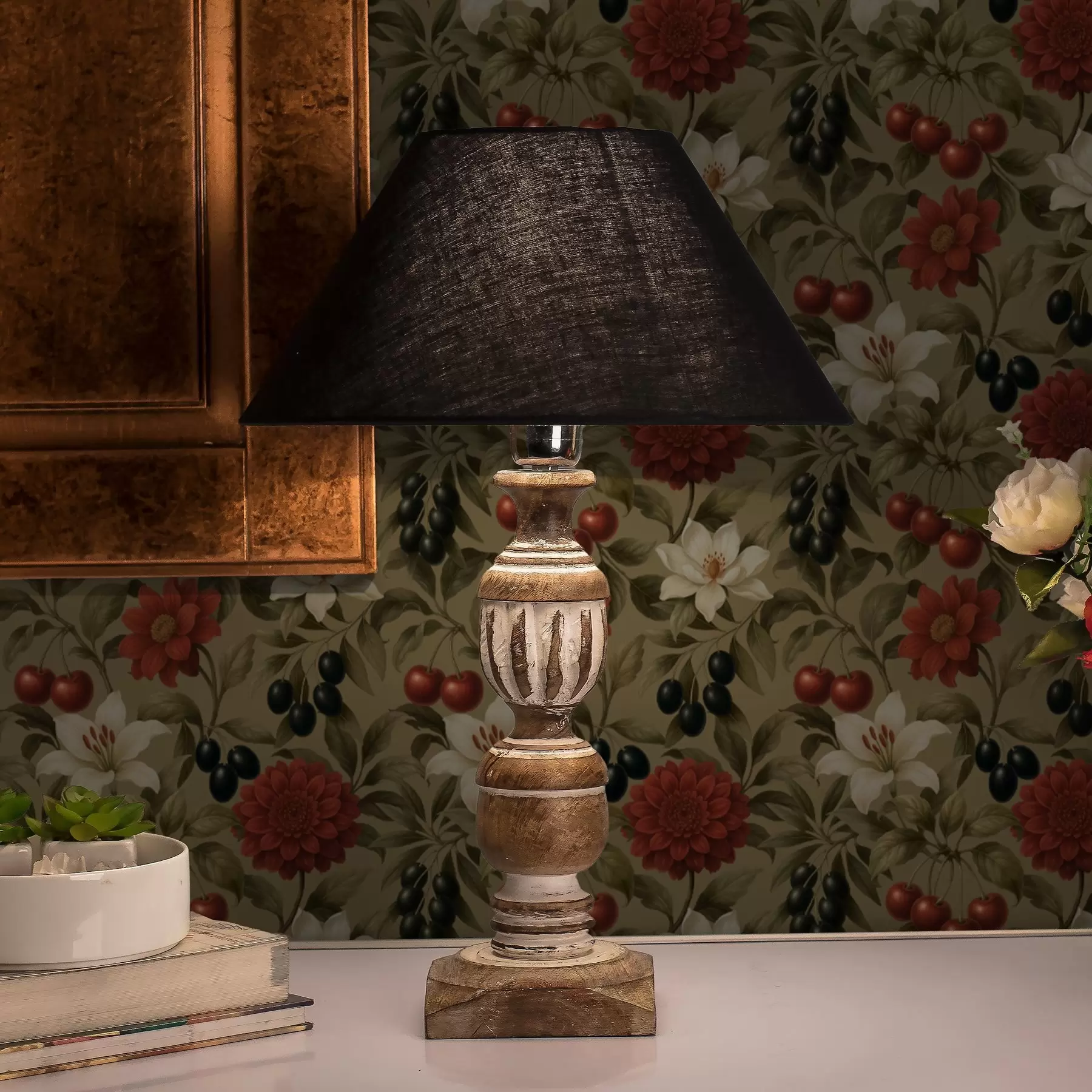 Шпалери Вишні, квіти та маслини a00384