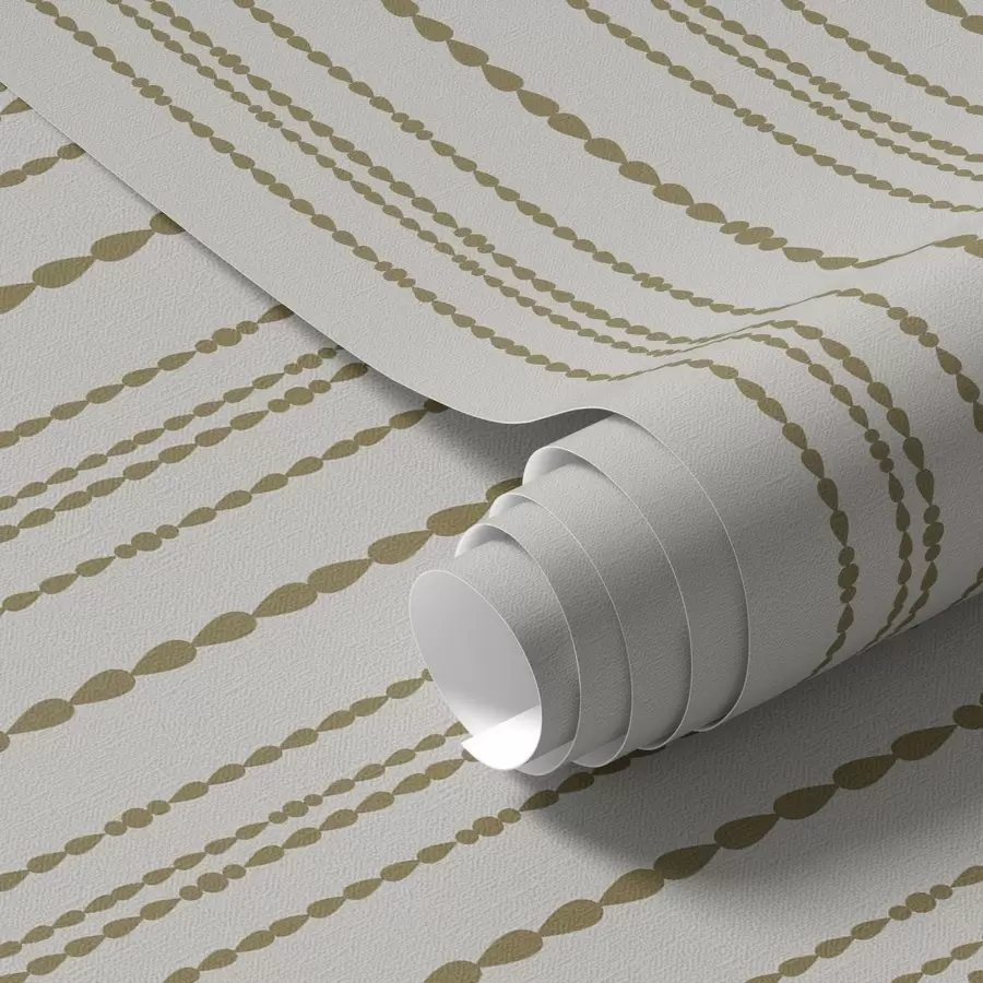 Шпалери Мінімалістичний візерунок у вигляді жовтих крапель у вертикальній смузі a00448