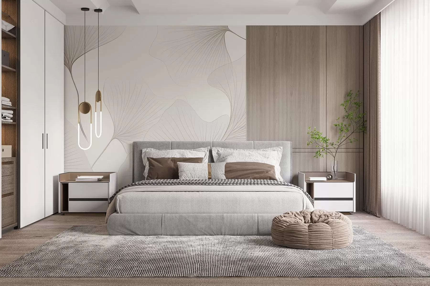 Шпалери Прозоре листя гінкго w04433v1