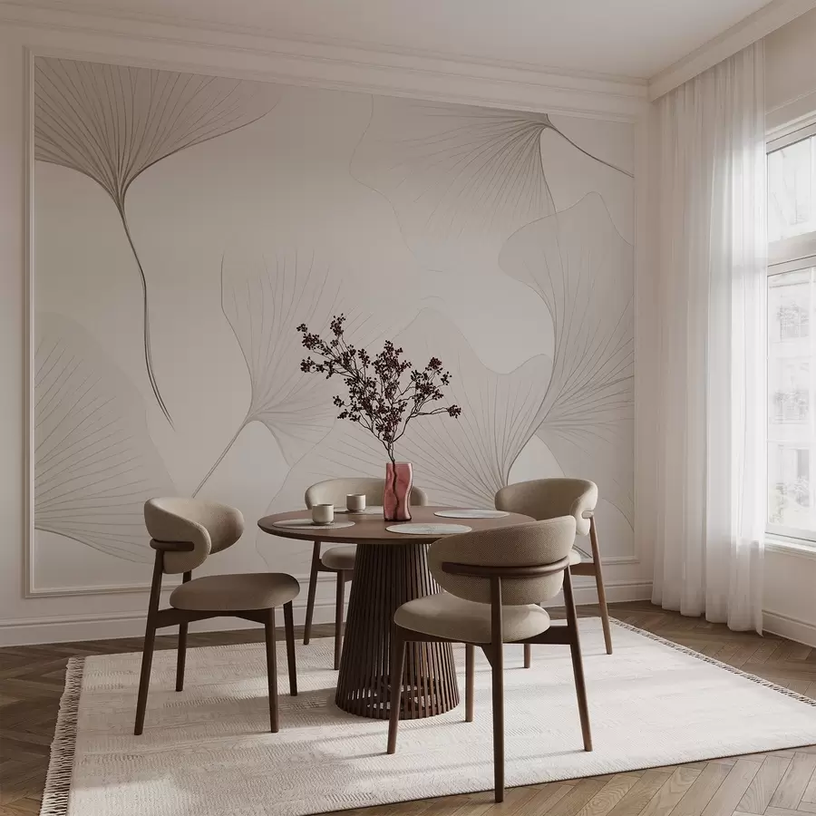 Шпалери Прозоре листя гінкго w04433v1