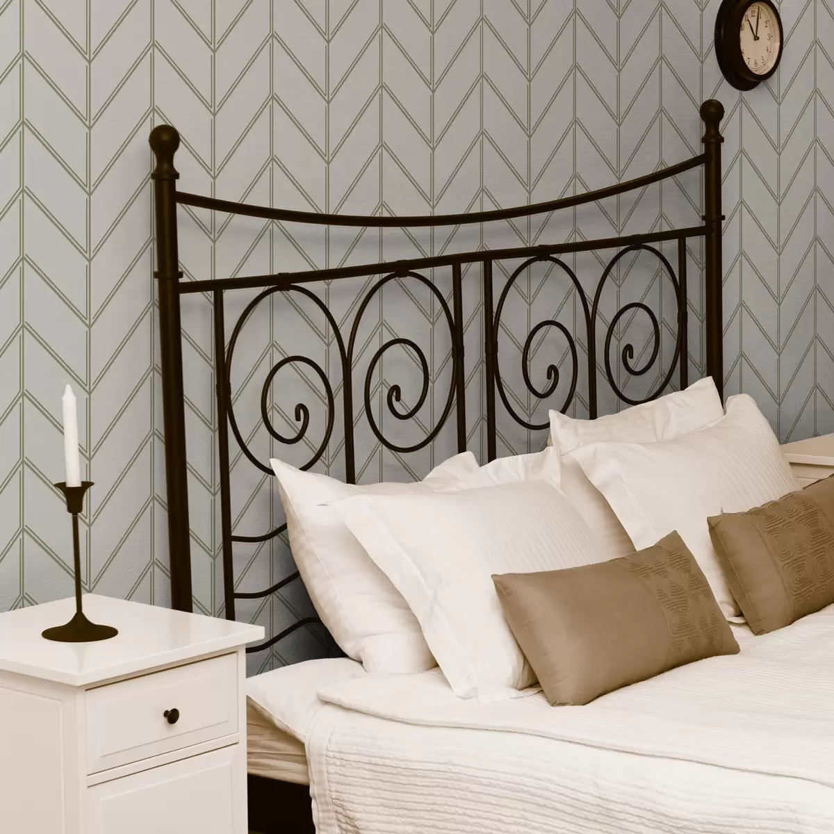 Шпалери Геометрія у вигляді ялинок з подвійними лініями a00488