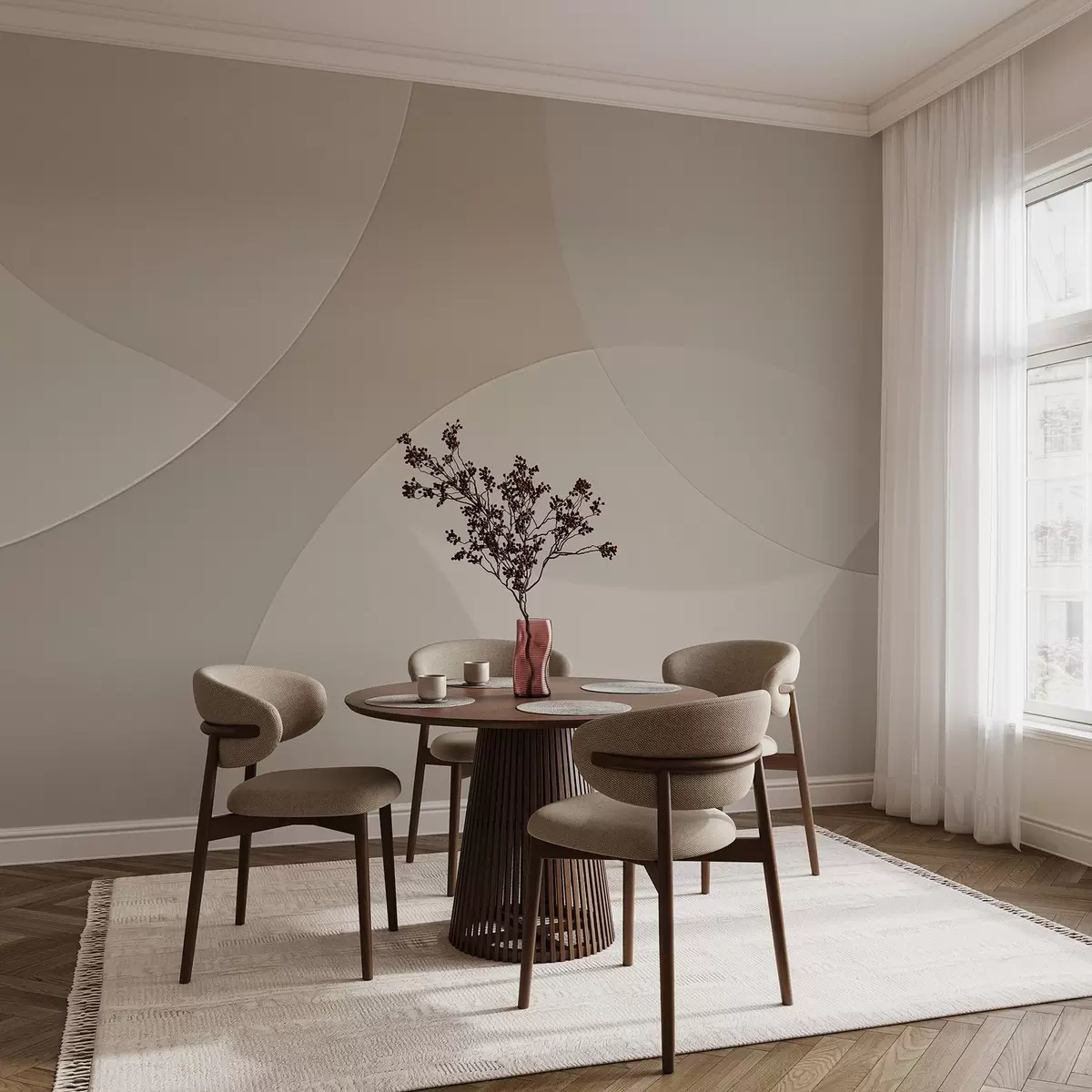 Шпалери Абстрактні кола w04439