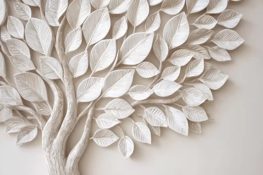 Шпалери Рельєфне дерево з листям w09359