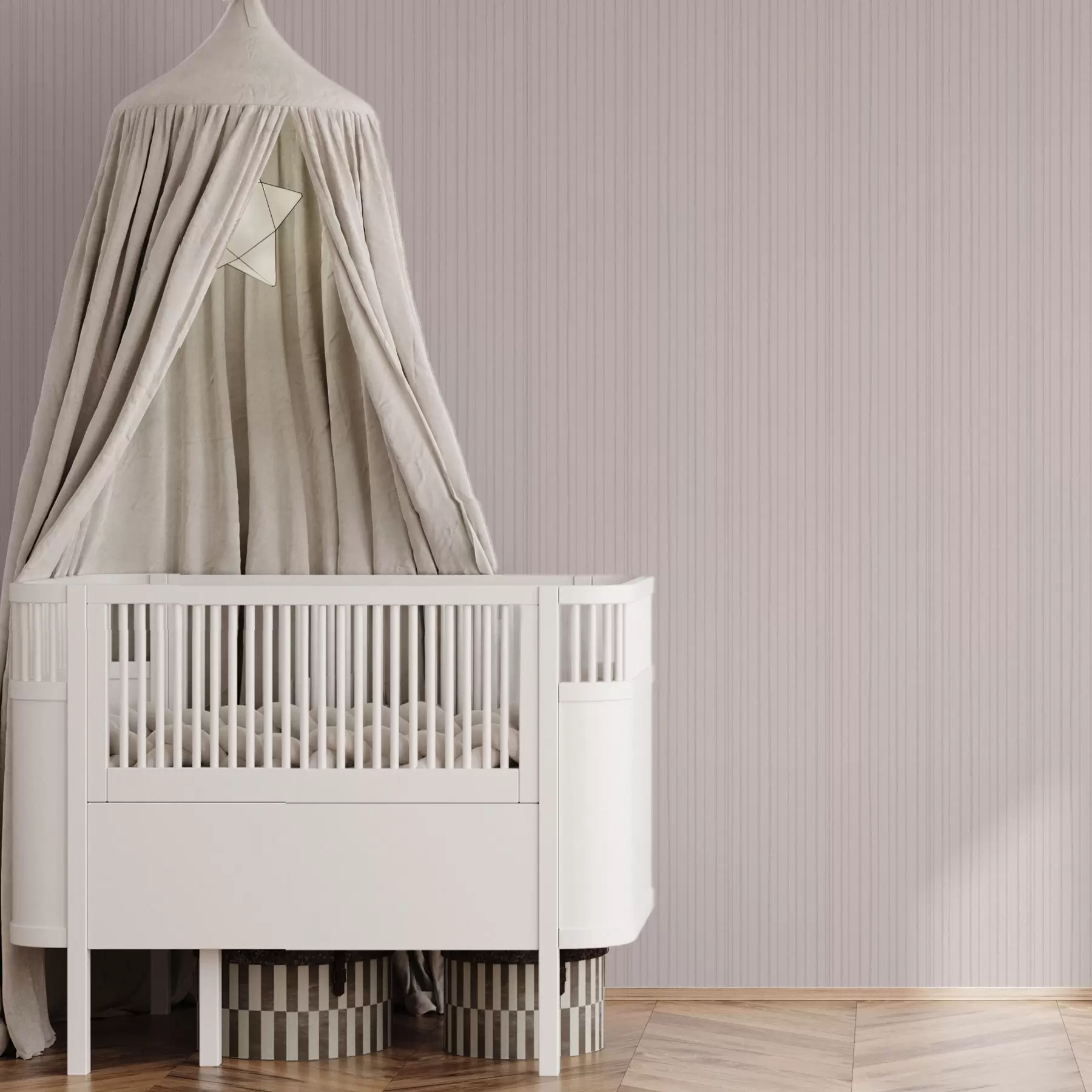 Шпалери Світло-рожеві вертикальні смужки в ніжному стилі a00567