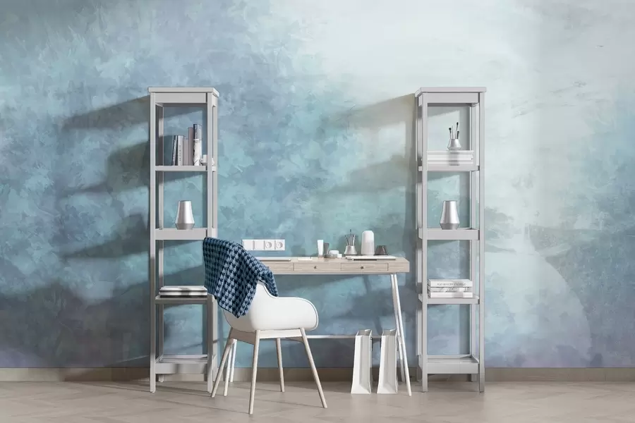 Шпалери Імітація листя на бетонній стіні w04468v1