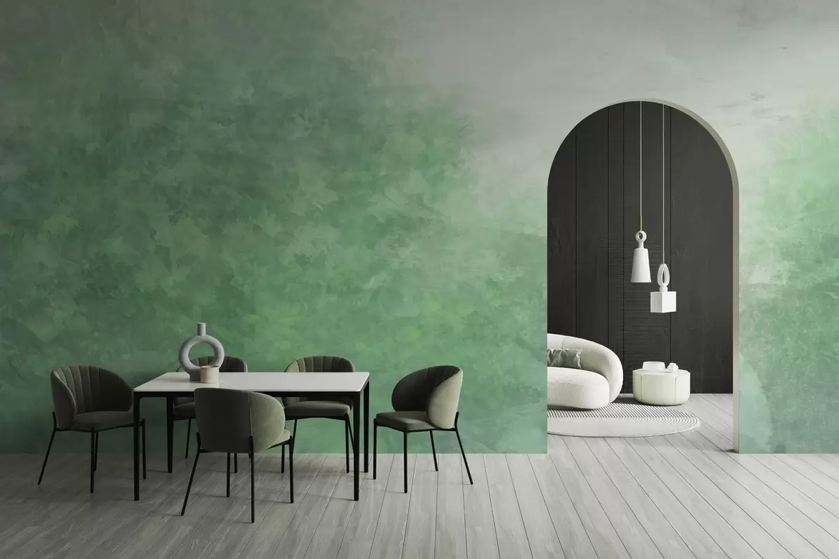 Шпалери Імітація листя на бетонній стіні w04468v2