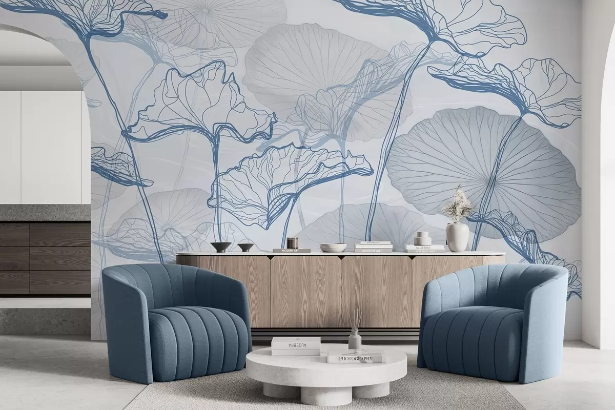 Шпалери Різні листя лотоса w04471v2