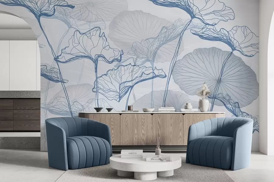 Шпалери Різні листя лотоса w04471v2