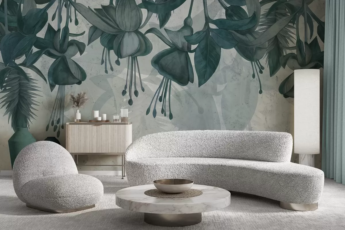 Шпалери Підвісні квіти в стилі гранж w04472v1