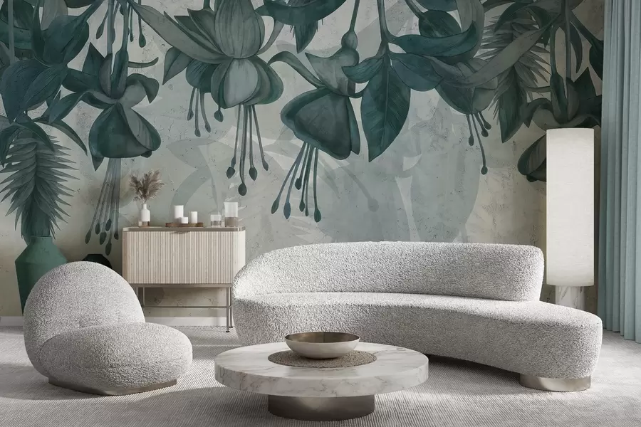 Шпалери Підвісні квіти в стилі гранж w04472v1