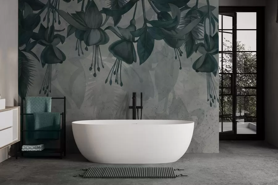 Шпалери Підвісні квіти в стилі гранж w04472v1