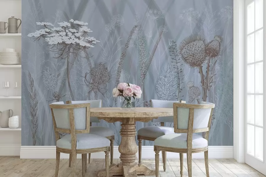 Шпалери Трави та гербарій w04473v1