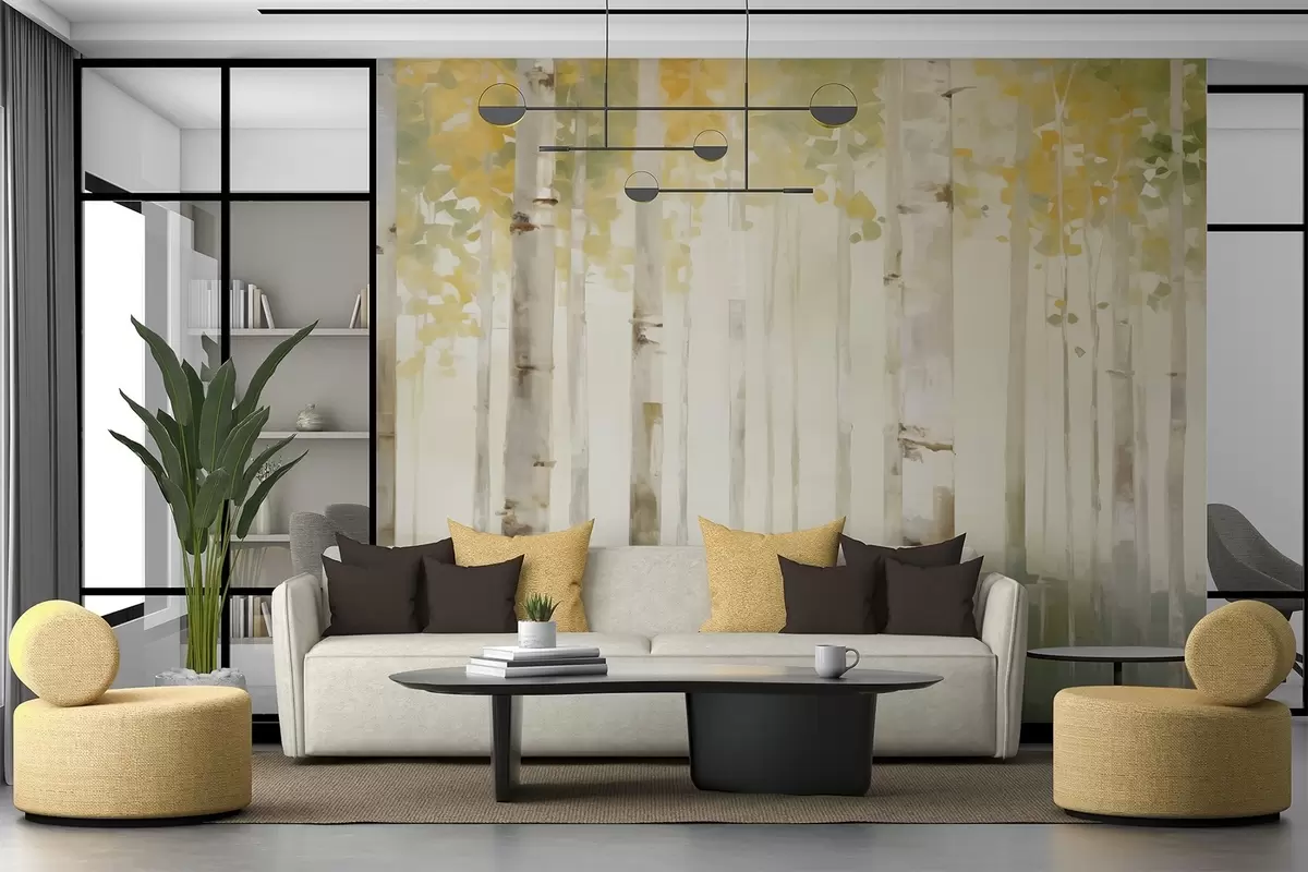 Шпалери Березовий ліс w04520