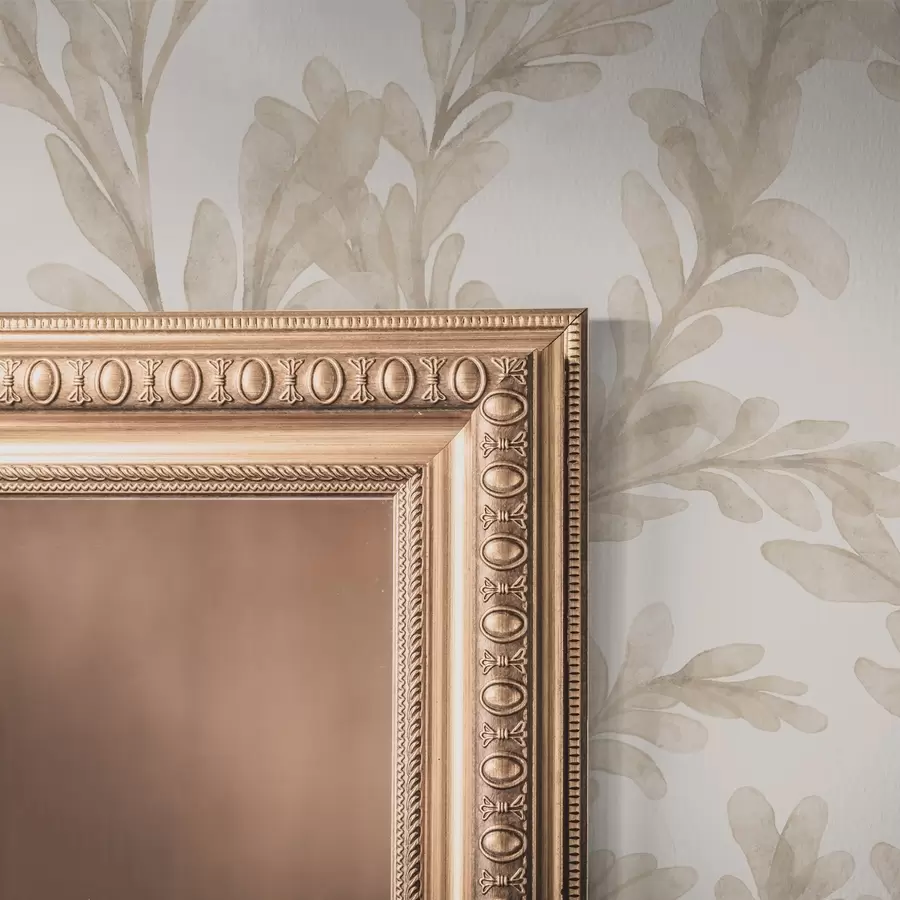 Шпалери Акварельні бежеві гілки, м'який ботанічний мотив a00617