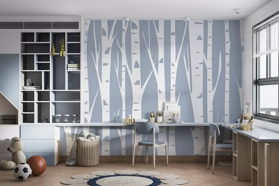 Шпалери Березовий ліс w04658v1