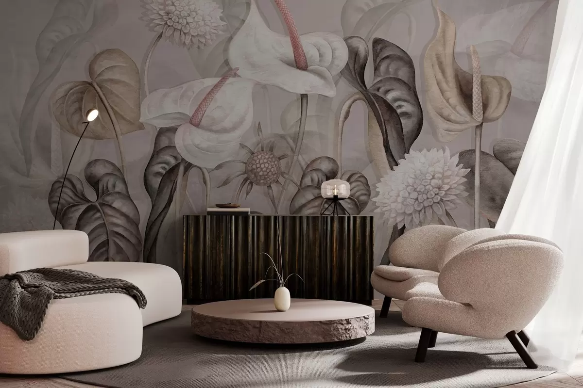 Шпалери Рослини на стіні w04669v1