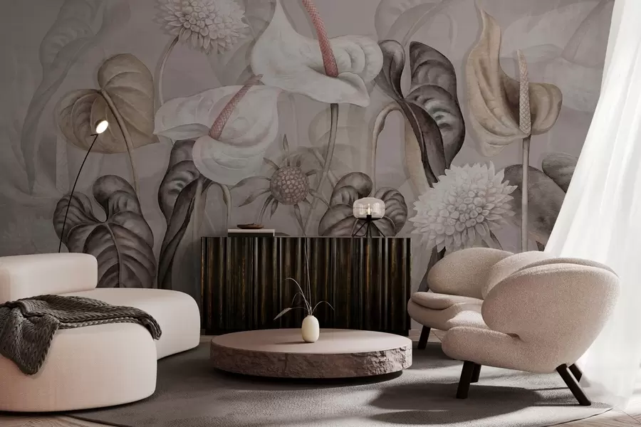 Шпалери Рослини на стіні w04669v1