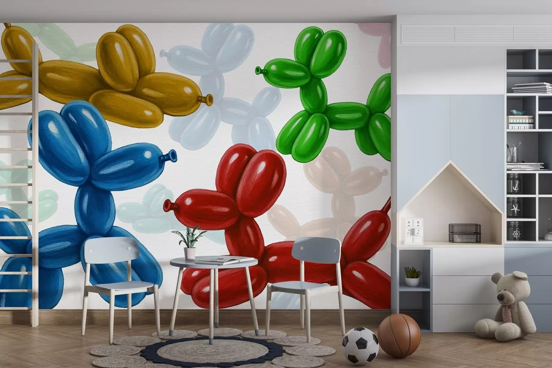 Шпалери М'ячі у формі собаки w04675