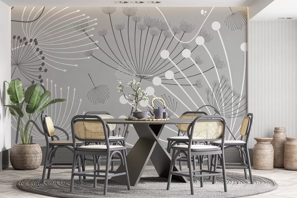 Шпалери Абстрактні квіти w04702v3