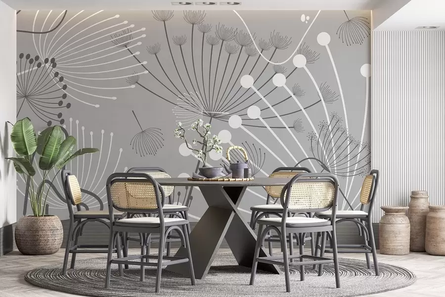 Шпалери Абстрактні квіти w04702v3