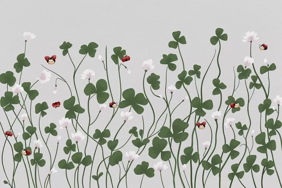 Шпалери Фарбований луговий конюшина w04677