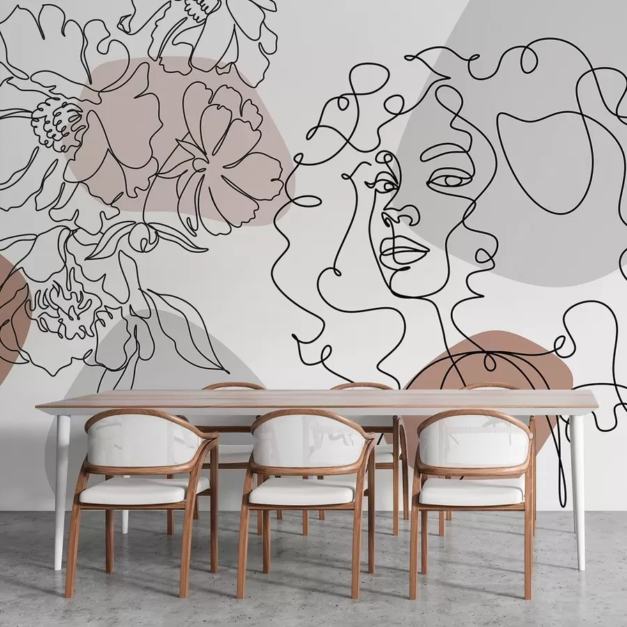 Шпалери Дівчина в черзі w04724