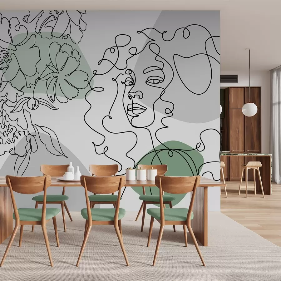 Шпалери Дівчина в черзі w04724v1