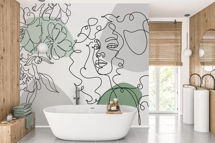 Шпалери Дівчина в черзі w04724v1