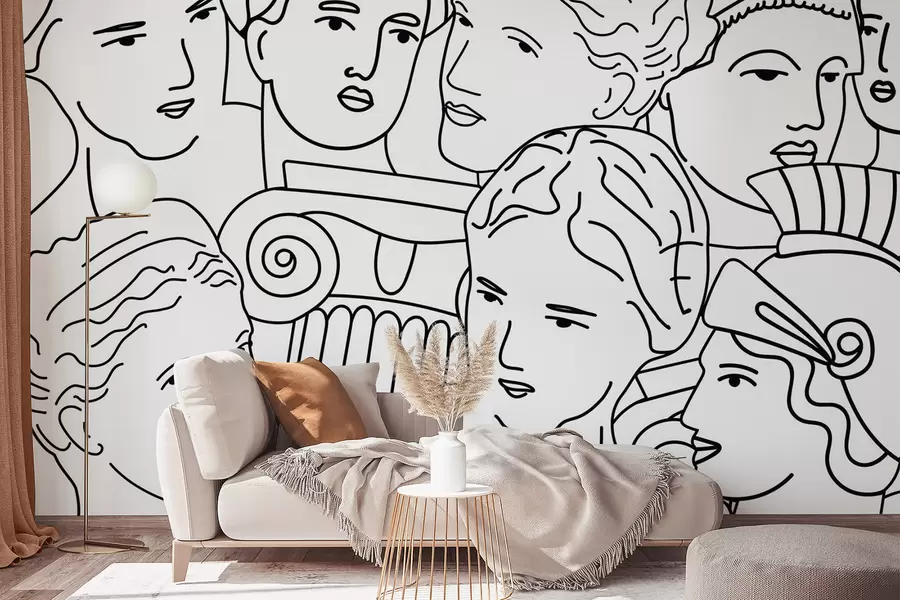 Шпалери Стародавні обличчя w04728