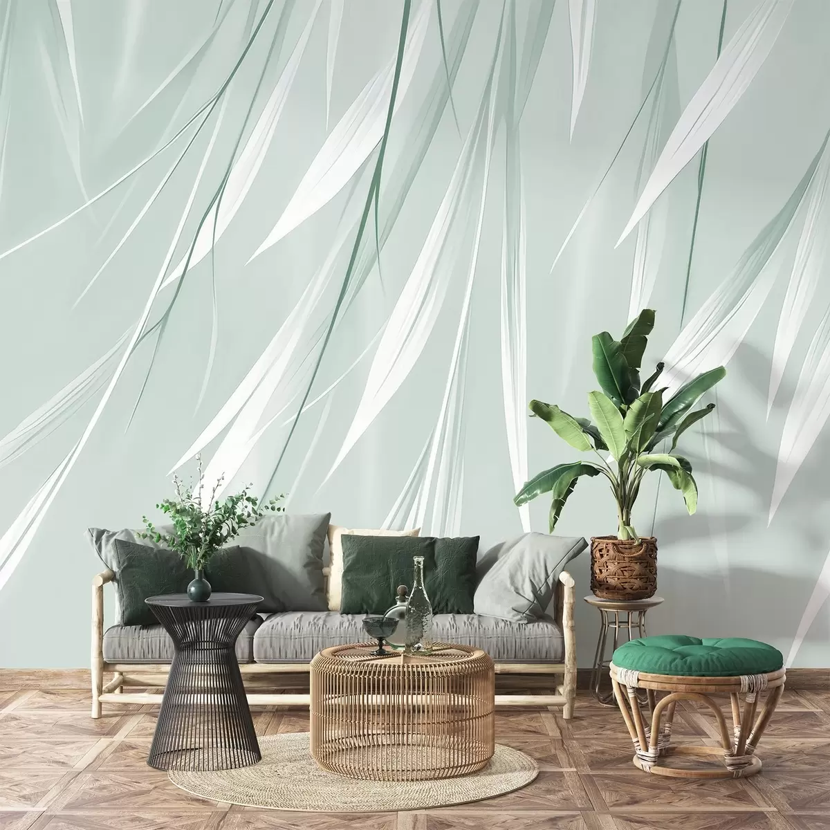 Шпалери Висячі тонкі листя w04703v1