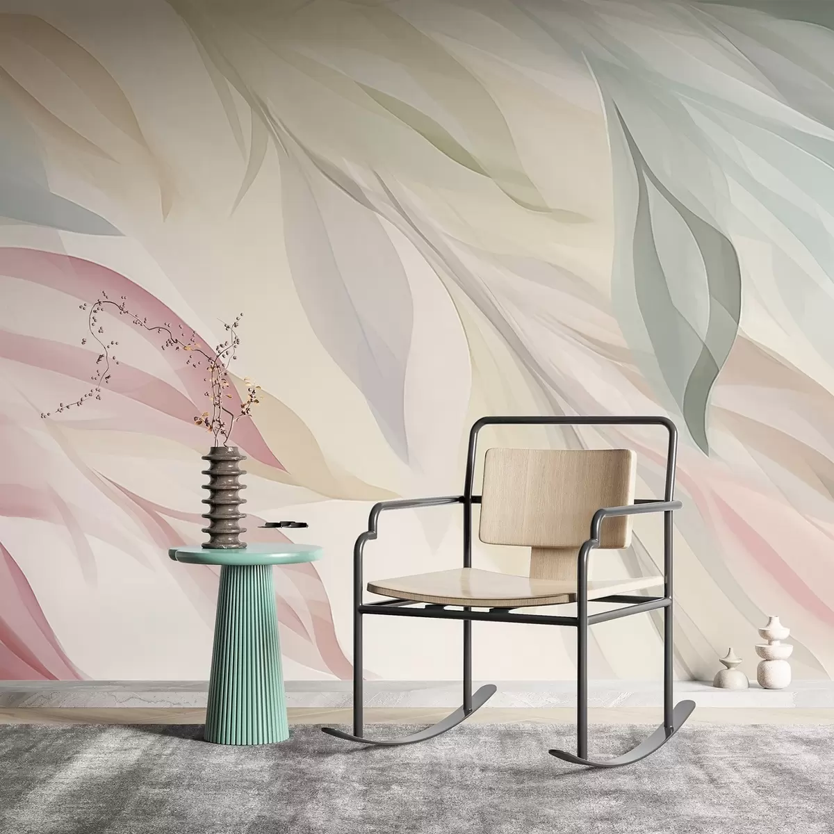 Шпалери Гострі різнокольорові листя w04742